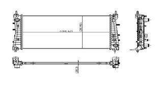 MOTOR RADYATOR LINEA PUNTO EVO 1,3JTD (1 SIRA ALB SISTEM) / (621×395×26)