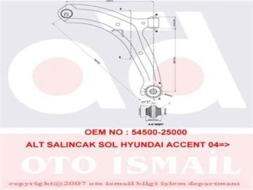 ALT SALINCAK SOL HYUNDAI ACCENT 04=>