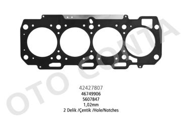 SILINDIR KAPAK CONTA 1.02MM 2 DELIK DOBLO PUNTO STRADA VECTRA 1.9JTD-CDTI Z19DT/DTL182.B9.000-188.A2.000