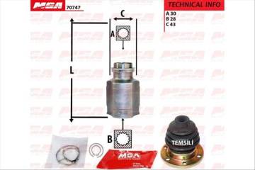 AKS KAFA IC-(MAZDA: 323-LANTIS 95>98 ''1.8 MANUEL'' )   (30×28×43)