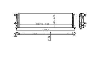 MOTOR RADYATOR DOBLO 1,3 / 1,9 JTD YM BRAZING (KLIMALI KLIMASIZ) / (1 SIRA ALB SISTEM) (700×312×34)