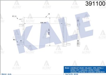 RADYATÖR KLİMA ASTRA J 09-16 1.3CDTI-1.4-1.6 / CRUZE 09-14 1.6