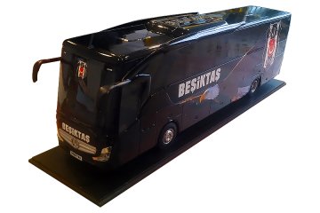 MAKET BOY:60-YÜKSEKLİK:18 CM (1:22 ÖLÇÜ) MERCEDES TAKIM OTOBÜSÜ (BEŞİKTAŞ)