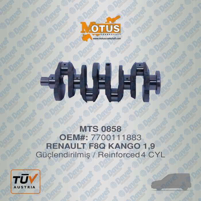 KRANK MILI R19 1,9D KANGOO 1,9 F8Q - MEGANE 1,9TDI-MEGANE 2,0 - LAGUNA 2,0 8V 115PS