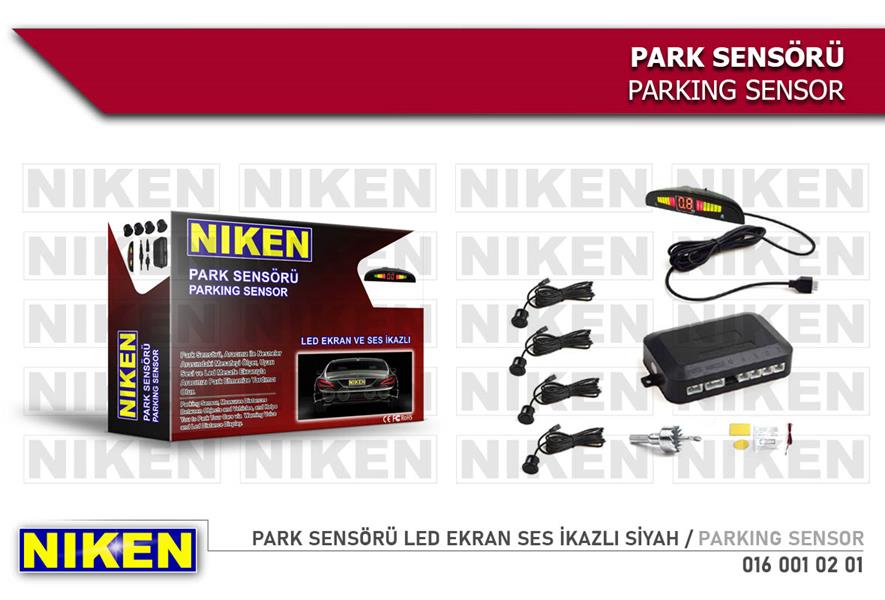 Park Sensörü Led Ekran Ses İkazlı Siyah