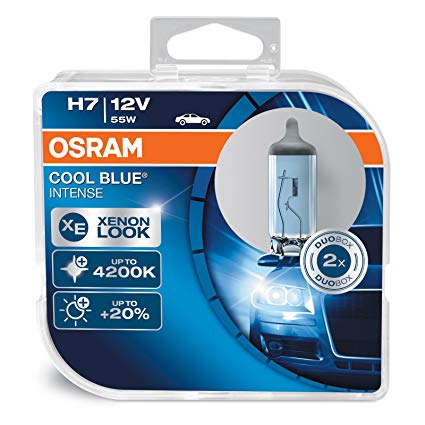 AMPUL 12V H7 55W 4200K BEYAZ IŞIK INTENSE %20 PARLAK BEYAZ IŞIK (İKİLİ AMBALAJ)