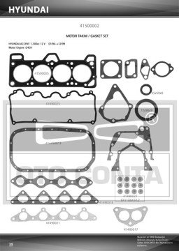 MOTOR TAKIM CONTASI KECELI ACCENT 1,3 12V BENZINLI 1994 - 2000