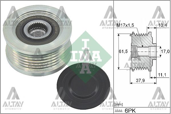 KASNAK ŞARJ DİNAMO DOBLO / BRAVO / MAREA 01-05 1.9 JTD
