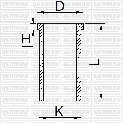 GOMLEK STD 89.91MM TRANSIT V184 01-06 V347 06-14 2.4TDCI BOY:165MM FLANS GENISLIK: 3.10MM