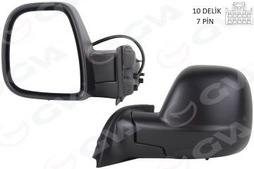DIŞ DİKİZ AYNASI SOL RIFTER-BERLINGO 2019>COMBO-PROACE CITY 19> ELEKTRİKLİ+DESENLİ REZİSTANSLI+OTOMATİK+AÇMA+KAPAMA
