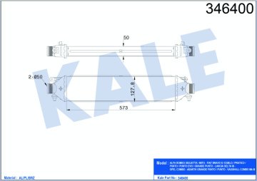 TURBO RADYATORU DOBLO III PUNTO BRAVO 1,4TJET / 1,6DMULTIJET / 1,9DMULTIJET