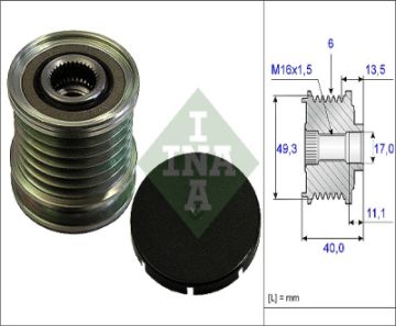 Alternator Kasnagı-(Cıtroen: C4-C5-Ds3-Ds4 ''1.6 Vtı-1.6 Thp'' 08>/ Peugeot: P207-P308-P508 07> )