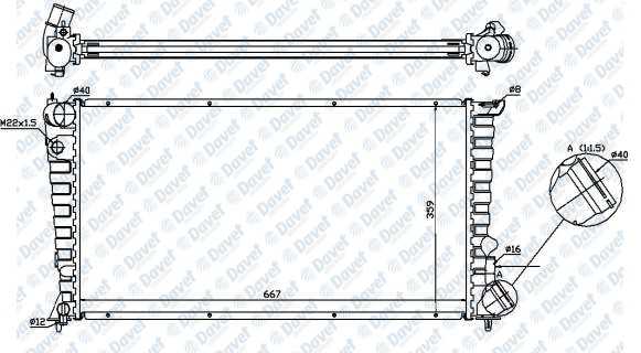 Motor Su Radyatoru Partner P306 Ym Berlıngo Xsara (96 02)Xud9 / Dw8 Segmanlı Manuel (Klımalı) < 03 Olcu: (670×377×34)