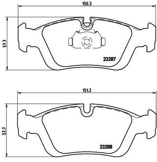 ÖN BALATA BMW E36 90-98 E46 98-05 E85 Z4 03=> GDB1348 GDB1625