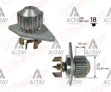 DEVİRDAİM 207 06-12 / 206 98-08 / 106 II 96-05 / 307 00-07 / 1.0-1.1-1.4 8V (TU1JP-TU3JP)