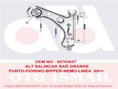 ALT SALINCAK SAĞ FIORINO-BIPPER-NEMO 08=> LINEA 07=> GRANDE PUNTO-PUNTO 06=> PUNTO EVO 08=>