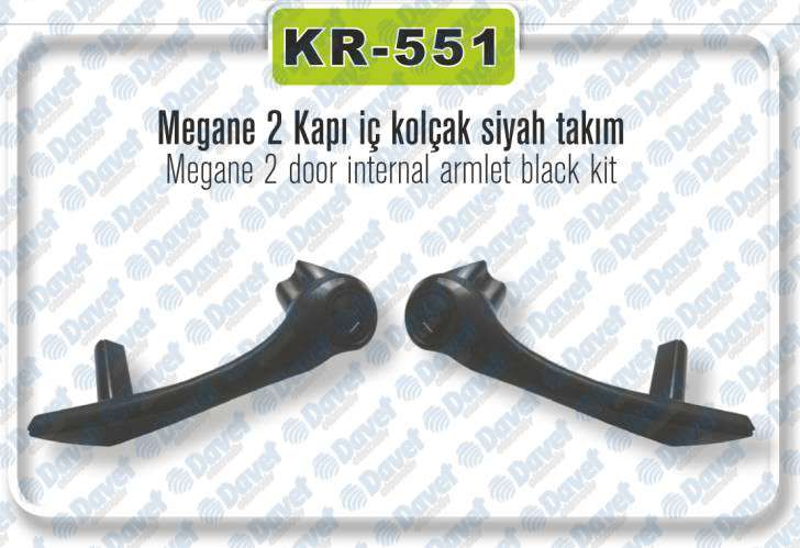 KAPI KOLCAGI ON SAG / SOL (SIYAH) MEGANE II (TAKIM)