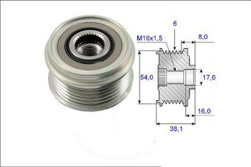 ALTERNATÖR KASNAĞI (RULMANLI) ASTRA H-COMBO-CORSA C-D-MERIVA 1.3CDTI-DOBLO-GRANDE PUNTO-LINEA 1.3MTJ