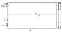 KLIMA RADYATORU (RENAULT: FLUENCE 1.6 16V 08- ) 695×351×16
