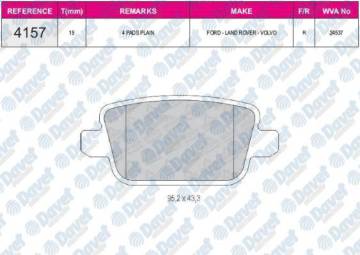 FREN BALATASI ARKA WVA 24496 S-MAX GALAXY MONDEO IV S80 II V70 III 07->