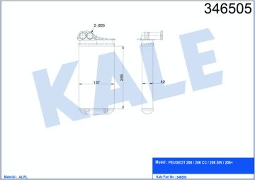 KALORIFER RADYATORU P206+ (T3E) PLUS 1,4HDI EURO5