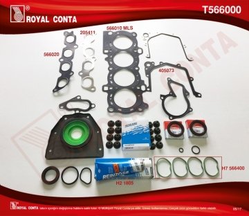 MOTOR TAKIM CONTA (REINZ KEÇELİ+SUBP.LAST) (SUBAP KAPAK CONTASIZ) FIESTA V 1.4 16V