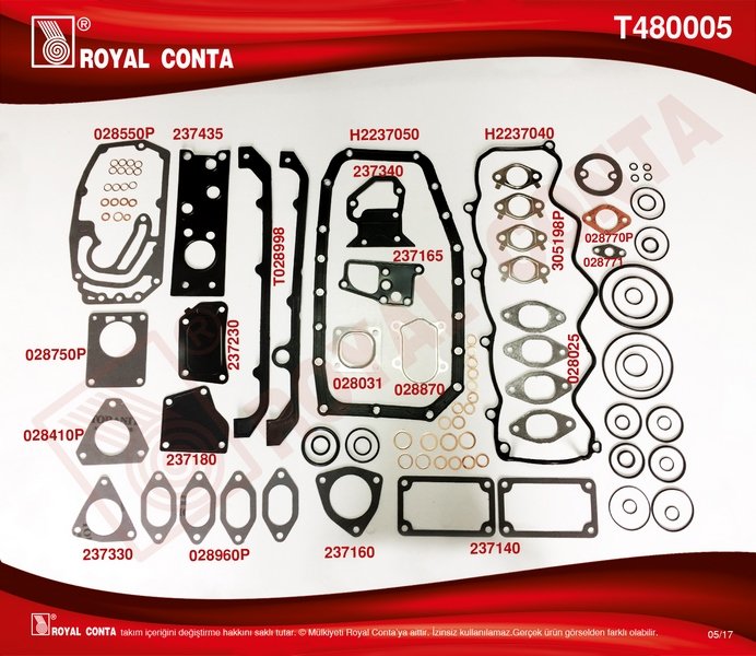 MOTOR TAKIM CONTASI (ALT / UST) KECESIZ S,K,C HARIC DUCATO BOXER JUMPER MASTER MOVANO 2,8TDI / 2,8JTD / 2,8HDI (94,40MM) / (00 06)