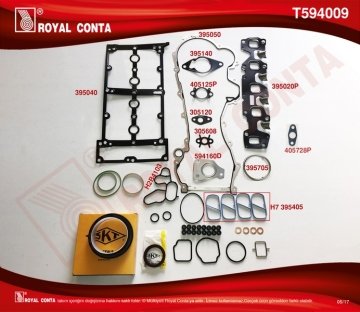 MOTOR TAKIM CONTA(KEÇELİ+S.LASTİK-SKC'SİZ) DOBLO-PUNTO-500 1.3MTJ 10>(199.A3/A9/B1/B4-223.A9