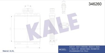 KALORIFER RADYATORU CORDOBA IBIZA FABIA 1,2 1,4 1,6 06>09