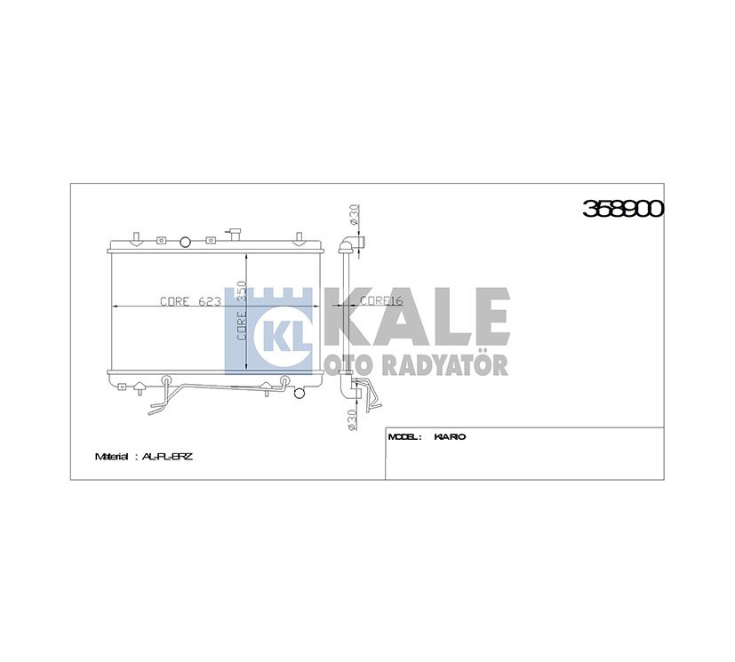 RADYATÖR SU RIO 03-06 BENZİNLİ A-T BRAZING