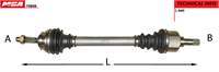 AKS SOL PEUGEOT: 301 CITROEN C-ELYZEE 1.6 HDI  (21×24×655mm)