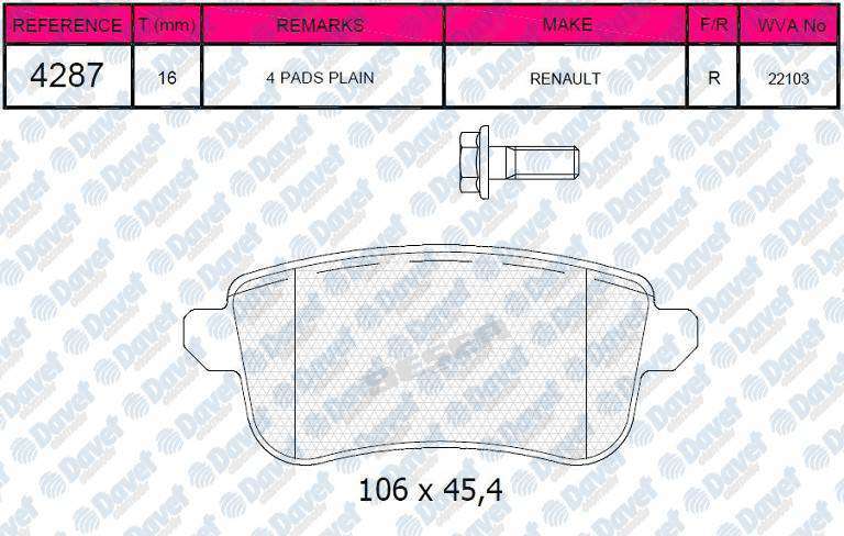 FREN BALATASI ARKA MEGANE IV 2016-