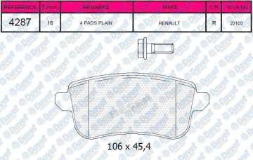 FREN BALATASI ARKA MEGANE IV 2016-