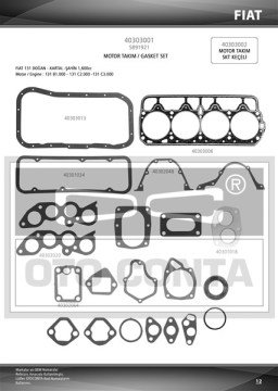 MOTOR TAKIM CONTASI M131 DKŞ 1600 (KEÇESİZ + LPG'Lİ + SKC ÖZEL TAKVİYELİ 1.60mm)
