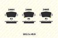 FREN BALATASI ARKA TOYOTA  AURIS 1.4 D4D 1.6 07-> COROLLA 1.4 D4D 1.6 07-12 IKAZ KABLOSU+KLIPS