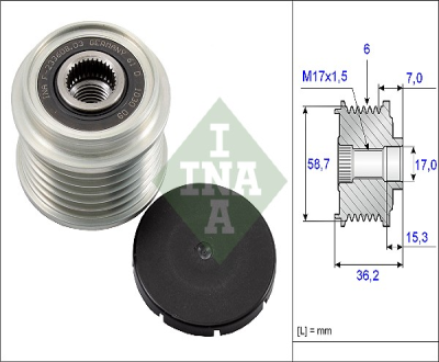ALTERNATÖR KASNAĞI FOCUS (01-04)-FOCUS II (04-)-MONDEO IV (07-)-CONNECT (02-) 1.8TDCI
