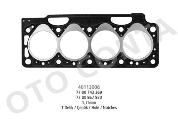 SILINDIR KAPAK CONTA 1.75MM R19 EXPRESS CLIO MEGANE 1.9D F8Q 1 DELIK