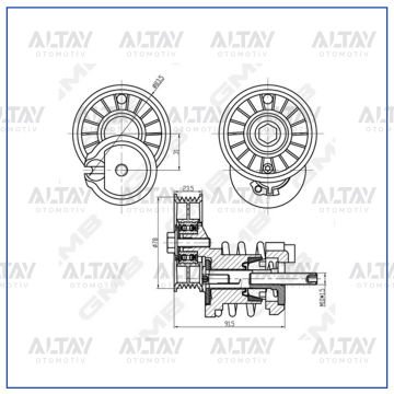VANTİLATÖR GERGİSİ PASSAT / A4 / A6 97-00 AFN-AVG-AHU 1.9 TDİ KOMPLE
