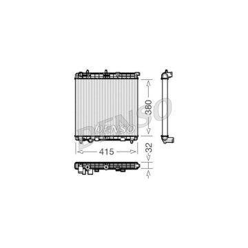 MOTOR RADYATOR C2 C3 (I II III) C3 PLURIEL P207 P1007 TU3A / ET3J4 / TU5JP4 1,4 / 1,4 16V / 1,6 16V 02>OLCU: (380×415×32)