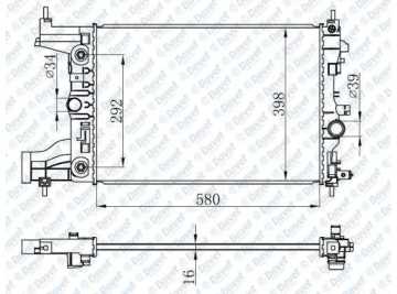 Motor Su Radyatoru A.T Astra J 10>19 A16Xer - B16Xer Cruze (J300) Cruze (J305) F16D 580×398×16