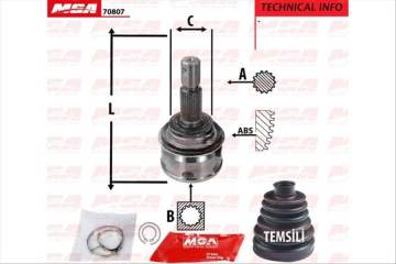 AKS KAFA DIS-(TOYOTA: LANDCRUISER PRADO 02>10 ''3.0 D4D'' ) (30×30×70mm)