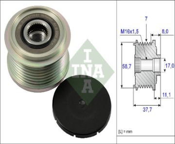 ALTERNATÖR GERGİ KASNAĞI TRANSIT TOURNEO 2.2TDCI-TRANSIT V347 2.2-2.4TDCI(ALT.NO: BOSCH 0121615003)