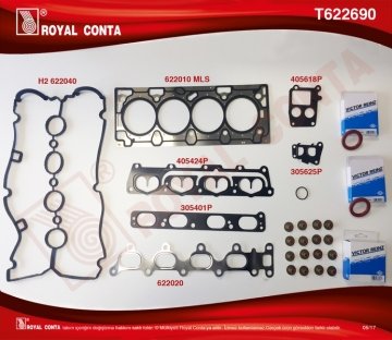 UST TAKIM CONTASI REINZ KECELI VE SUPAP LASTIKLI OPEL: ASTRA G 1.6 16V 02 09 ASTRA H 04