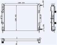 MOTOR RADYATORU MEGANE II SCENIC 1,5DCI 1,4 / 1,6 / 2,0 16V (590×455×26) / (1 SIRA ALB SISTEM)