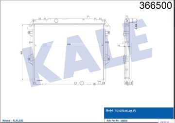 RADYATÖR SU HILUX 06-11 525x648x16 M-T BRAZING