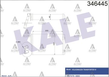 RADYATÖR KALORİFER TRANSPORTER T4 95-03 KLİMALI MEKANİK