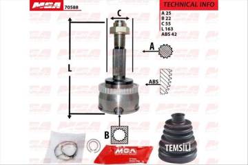 AKS KAFA DIS (ABSLI)-(NISSAN: ALMERA 00>06 ''1.5 BENZINLI'' ) (25×22×55xABS-42)