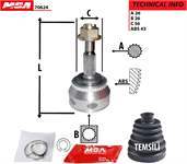AKS KAFA DIS-(ABSLI)-(VOLVO:S40 2.0)  (26×26×56-ABS-43)