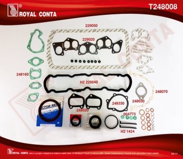 MOTOR TAKIM CONTA (ALT / UST FULL) REINZ KECELI S,K,C HARIC PARTNER BERLINGO BOXER EXPERTJUMPY XUD9 (1,9 DUZ) / (< 00) EXPERT JUMPY SCUDO P405 XANTIA P406 XUD9TE (1,9 TURBO ) C15 BX ZX P205 XUD7