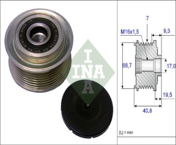 ALTERNATÖR KASNAĞI (RULMANLI) HYUNDAI H1 STAREX 2.5 CRDİ (03-07)-KIA SORENTO 2.5 CRDI 02=> (7 KANAL)